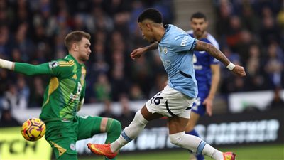 الدوري الإنجليزي، مانشستر سيتي يتقدم على ليستر بهدف في الشوط الأول