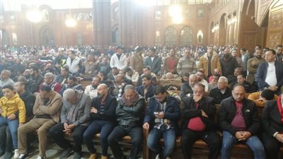 أقباط الفيوم يؤدون قداس رأس السنة بكنيسة ماري حرجس (صور)