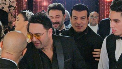 مصطفى قمر وإيهاب توفيق، نجوم الفن بحفل زفاف محمد العمروسي ومي فاروق