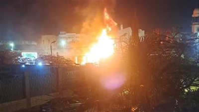 إخماد حريق بمطعم بدوي في الإسماعيلية (صور)