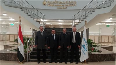 بنها الأهلية تستقبل وفدا من جامعة العلوم التطبيقية الأردنية