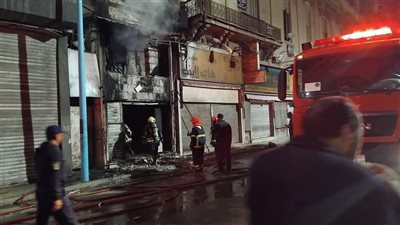 حريق هائل بمحل سجاد في الإسكندرية دون إصابات 