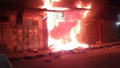 حريق هائل في محل بإيتاي البارود (صور)