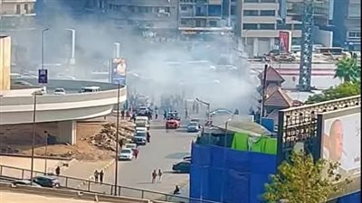 الحماية المدنية تخمد حريقا بجوار سور نادي الزمالك (صور)