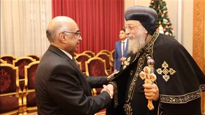 وزير العدل يزور الكاتدرائية للتهنئة بعيد الميلاد المجيد