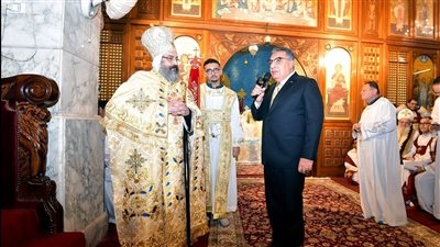 محافظ الدقهلية في قداس عيد الميلاد: احنا ما لناش زي شعب أصيل ووطن عريق يضرب بجذوره في أعماق التاريخ