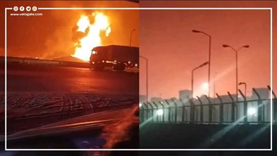 النيران وصلت إلى عنان السماء، اللقطات الأولى لانفجار خط مواسير الغاز بالخانكة (فيديو)