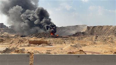 الحماية المدنية تواصل عمليات تبريد خط البوتجاز بالخانكة 