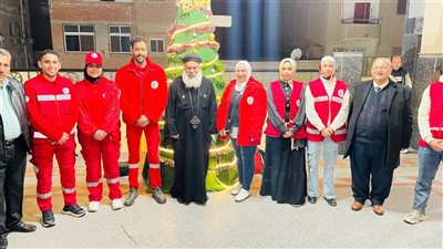 الهلال الأحمر المصري بالإسماعيلية يشارك في تأمين قداس عيد الميلاد(صور) 