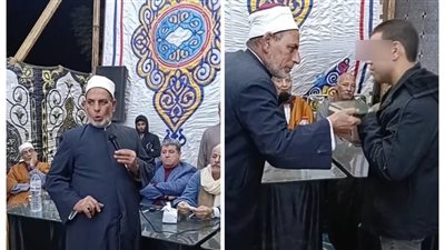 إمام مسجد بالمنوفية يعفو عن شاب طعنه ويتنازل عن مليون جنيه ويهديه مصحفًا 