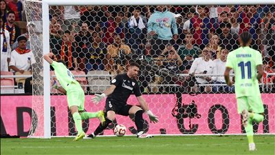 السوبر الإسباني، برشلونة يتقدم على أتلتيك بلباو بهدف جافي في الشوط الأول (فيديو وصور)