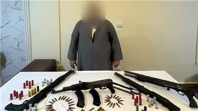 حبس صاحب محل ألعاب بتهمة حيازة أسلحة نارية في بولاق الدكرور