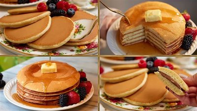 طريقة عمل البان كيك، حلو وحادق لفطار أبنائك