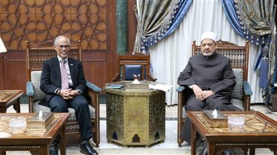 شيخ الأزهر يبحث مع وزير الشئون الإسلامية السنغافوري سبل تعزيز التعاون المشترك