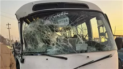 إصابة 8 لاعبين بحادث سير مروع لحافلة فريق كرة قدم في العراق