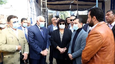 وزيرة الثقافة ومحافظ الجيزة يضعان حجر أساس مشروع تطوير مسرح السامر
