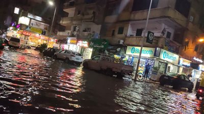غرق أنفاق الإسكندرية بمياه الأمطار | صور