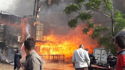 إخماد حريق نشب بمخلفات بشارع الدكتور فى العمرانية