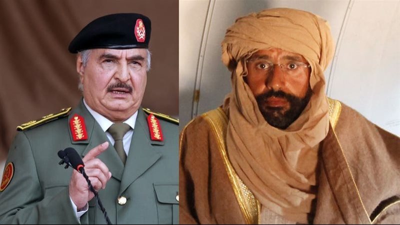 حفتر والقذافي