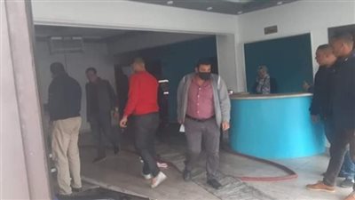 تفاصيل معاينة النيابة لحريق مستشفى خاص في المهندسين