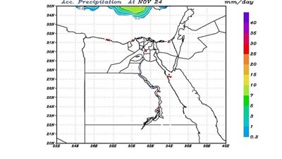الري تكشف أماكن سقوط الأمطار حتى الخميس