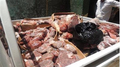 مصادرة 8 أطنان لحوم مذبوحة خارج المجازر وأخرى مجمدة بدون بيانات بالقليوبية