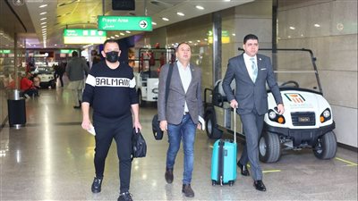 بعثة المصري تغادر القاهرة في طريقها لنيجيريا|صور