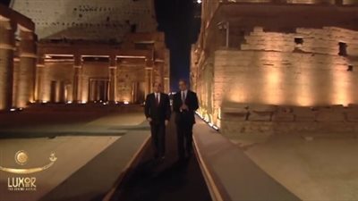  السيسي يفتتح إعادة إحياء طريق الكباش