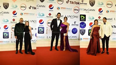 أبرزهم كريم فهمي وزوجته.. كابلز على ريد كاربت مهرجان القاهرة السينمائي | صور