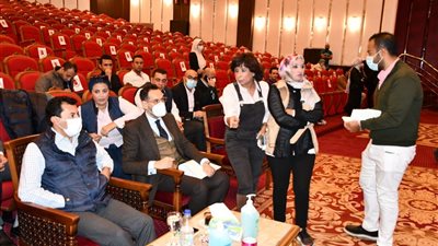 وزير الرياضة يشهد بروفة احتفالية 