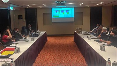 4 صور ترصد اجتماع مسئولي فيفا مع بعثة منتخب مصر بكأس العرب