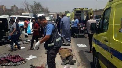 إصابة 5 أشخاص في حادثين بطريق شنوان بالمنوفية