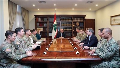 جوزيف عون يبحث مع جنرال أمريكي تنفيذ الانسحاب الإسرائيلي من جنوب لبنان