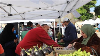 إقبال كبير من المواطنين على سوق المزارعين لليوم الواحد بالإسكندرية