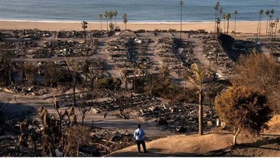 حرائق لوس أنجلوس التهمت أكبر منطقة حضرية في كاليفورنيا والخسائر تاريخية