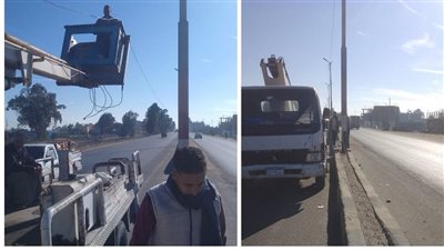 حملات صيانة أعمدة الإنارة بالشرقية 