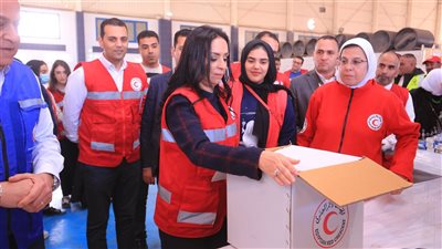 وزيرة التضامن: آلية إدخال المساعدات الإنسانية لقطاع غزة تتم برعاية مصر