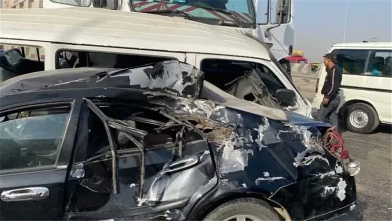 آثار حادث تصادم