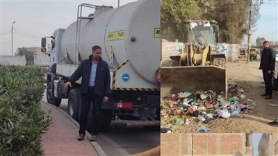 رفع المخلفات من ميادين الزقازيق في الشرقية 