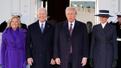 ترامب يغادر البيت الأبيض بصحبة بايدن لتأدية اليمين الدستورية بالكونجرس (فيديو)