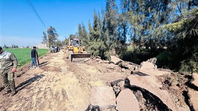 محافظ البحيرة تتابع الأعمال الجارية بطريق الأنصارية – شبراخيت 