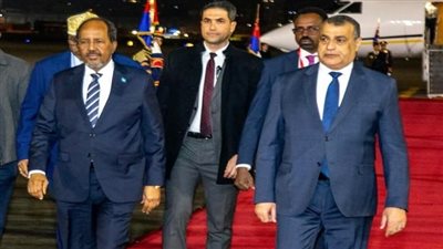 رئيس الصومال يصل مصر للقاء السيسي