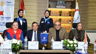 توقيع بروتوكول تعاون بين جامعة عين شمس ومصر للطيران وروتاري حورس هليوبوليس