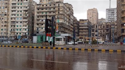 سقوط أمطار متوسطة على الإسكندرية (صور)