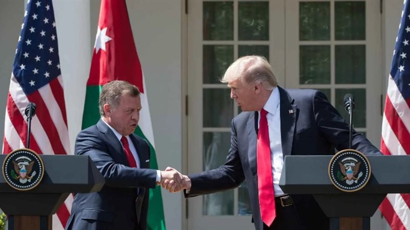 ترامب وملك الأردن،