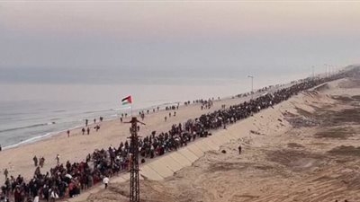 بث مباشر، بدء عودة النازحين الفلسطينيين إلى شمال قطاع غزة