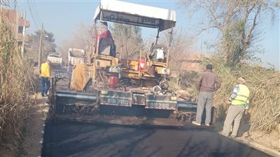 رصف مدخل النجيلة بكوم حمادة في البحيرة