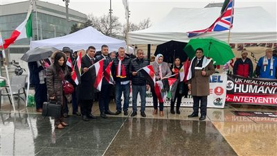 وقفة أممية لحماية الشعب الفلسطيني وضد دعاوى التهجير (صور)