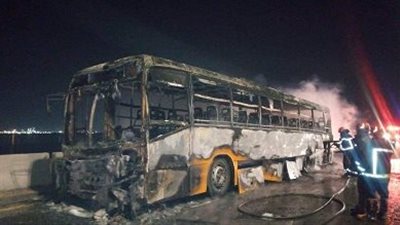 النيابة تكشف سبب اندلاع حريق بأتوبيس نقل جماعي بالنزهة 
