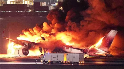 على متنها 169 شخصا، اشتعال النار في طائرة ركاب بكوريا الجنوبية 